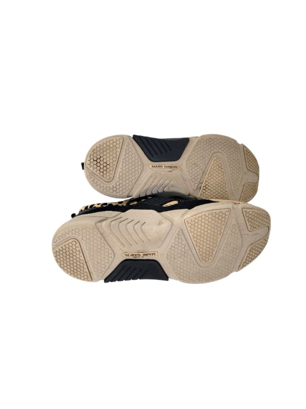 Mark Nason Beige & Black Leopard Print Sneakers - Women's Size 10 - Picture 6 of 7